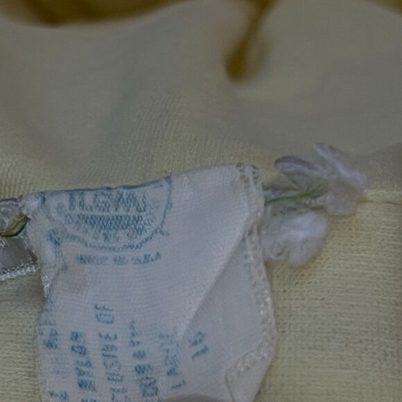 Vintage 50s Yellow Saramae Lingerie Lace Trim Nightgown Made in USA Womens Large - Picture 5 of 7